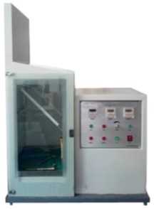 Overview The FLAMEGUARD-9000 evaluates flame resistance and self-extinguishing properties of textiles per ASTM D6413, NFPA 701, and EN 11612. Features dual burner configurations for vertical/horizontal testing, ensuring compliance with fire safety standar
